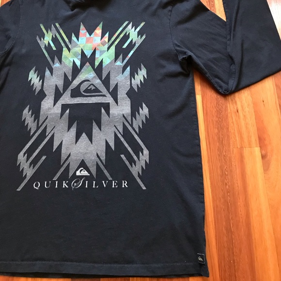 Quicksilver Hoodie Pullover Men’s Medium Black - Picture 2 of 8